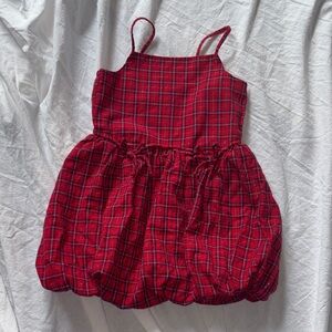 Old Navy Red Plaid Spaghetti Strap Dress